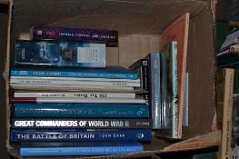 BOX OF MIXED BOOKS TO INCLUDE THE NATURE DOCTOR, GREAT COMMANDERS OF WWII, THE BATTLE OF BRITAIN