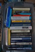 BOX OF MIXED BOOKS TO INCLUDE PURE LUCK, THE QUIET GUNNER AT WAR, VULCAN 607 ETC