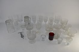 BOX CONTAINING CUT GLASS WARES