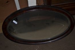 OVAL BEVELLED GLASS EDGE MIRROR, 78CM WIDE