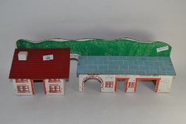 MID-20TH CENTURY CHILD'S MODEL PLAY SET OF A MILKING AND STORAGE BARN