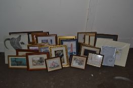 BOX OF VARIOUS FRAMED PRINTS