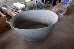 GALVANISED TUB PLANTER