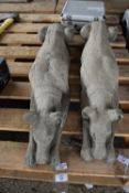 PAIR OF COMPOSIT FIGURES OF RECUMBENT WHIPPETS