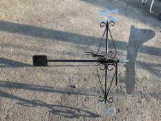 BLACK AND SILVER DECORATIVE AEROPLANE WEATHERVANE, H APPROX 95 CM