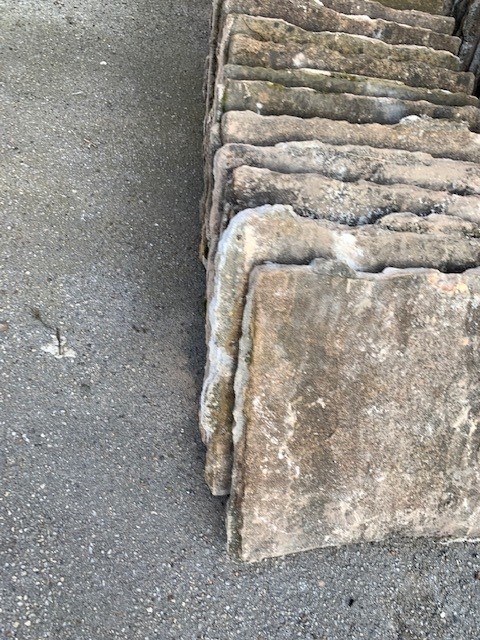 QTY MEDIUM STONE SLABS APPROX 36, SIZE APPROX 45CM SQ - Image 3 of 3