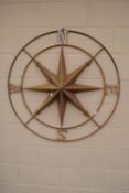 METAL WALL COMPASS W 105CM