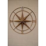 METAL WALL COMPASS W 105CM