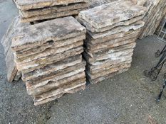 QTY SMALL STONE SLABS APPROX 26, SIZE APPROX 45 X 30CM