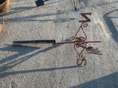 VINTAGE WEATHERVANE, H APPROX 115 CM INC BRACKET