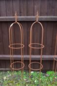 PR SMALL TRADITIONAL METAL OBELISKS WITH FLEUR DE LYS FINIAL H 105 CM