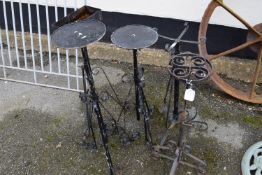 METAL PLANT STANDS, APPROX 70 CM