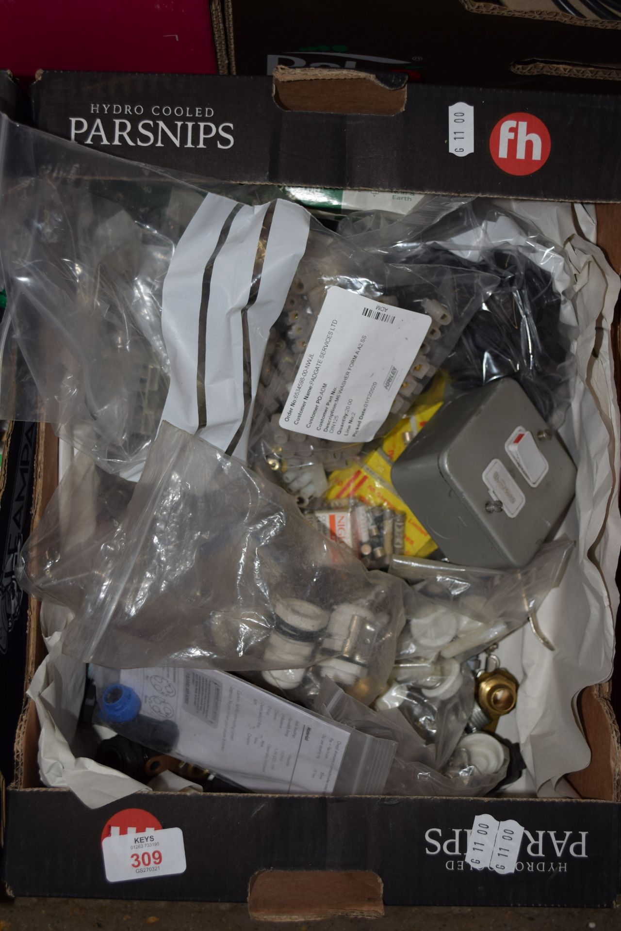 Mixed box of electrical components