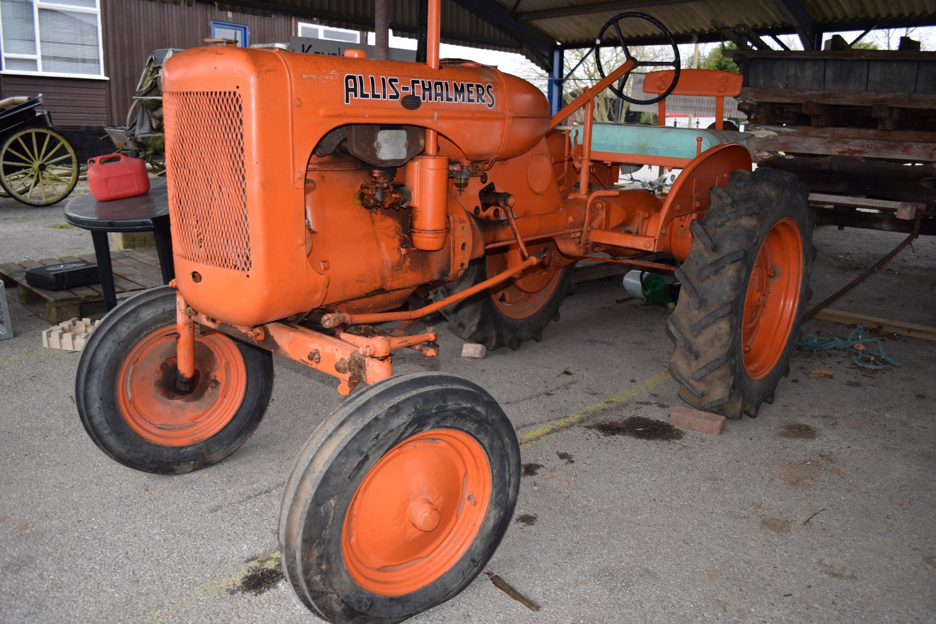 1950s Allis Chalmers model B Tractor, has been subject to a past restoration, good tinwork