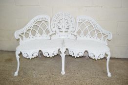 CAST METAL PAINTED GARDEN BENCH