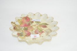 LATE 19TH CENTURY DOULTON BURSLEM PLATE WITH A FLORAL DESIGN