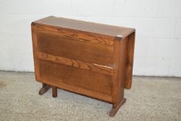 LATE 20TH CENTURY OAK DROP LEAF TABLE, SIZE EXTENDED APPROX 91 X 150CM