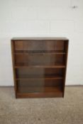 SMALL GLAZED MID-20TH CENTURY SIDE CABINET, WIDTH APPROX 91CM