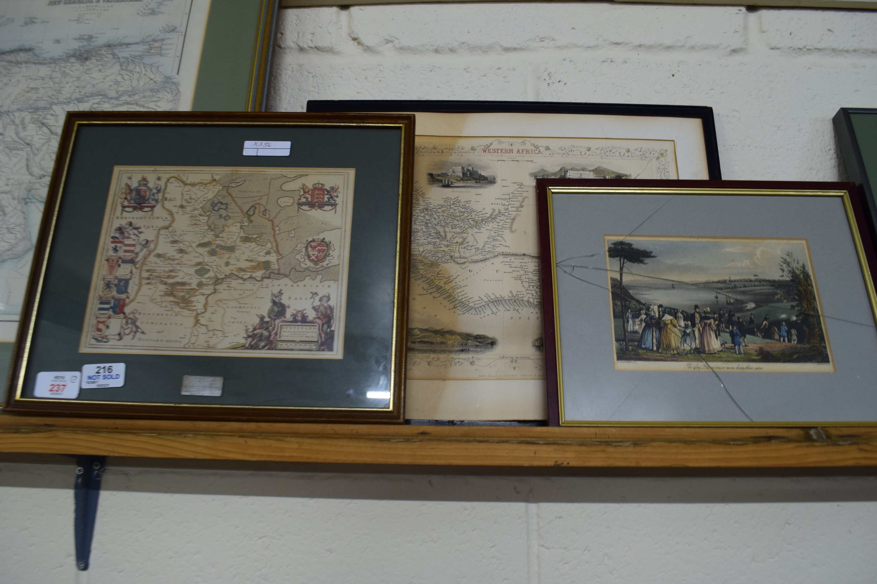 THREE PRINTS INCLUDING MAP OF NORTHAMPTON