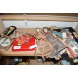 ORIENTAL DOLLS AND OTHER SMALL ORIENTAL ITEMS INCLUDING PHOTOGRAPHS AND COLOURED DICE