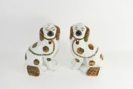 PAIR OF STAFFORDSHIRE SPANIELS