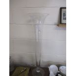 LARGE GLASS VASE OF TAPERED SHAPE