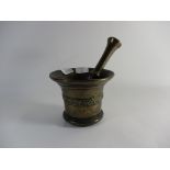 BRONZE MORTAR AND PESTLE