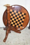 SMALL CIRCULAR REPRODUCTION GAMES TABLE, APPROX 49CM DIAM