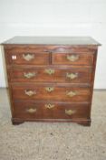 18TH CENTURY/19TH CENTURY CHEST OF TWO SHORT OVER THREE LONG DRAWERS, WIDTH APPROX 84CM