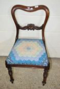 VICTORIAN BALLOON BACK DINING CHAIR, HEIGHT APPROX 86CM