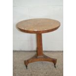 19TH CENTURY WALNUT FOLD-TOP CIRCULAR TABLE, DIAM APPROX 66CM