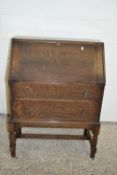 MID-20TH CENTURY OAK FALL FRONT BUREAU, APPROX 74CM WIDTH