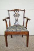 19TH CENTURY CARVER CHAIR, WIDTH APPROX 69CM