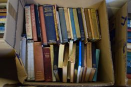 BOX OF MIXED BOOKS TO INCLUDE THE DRAGON BOOK OF VERSE, LONGFELLOW'S POETICAL WORKS, ROBERT