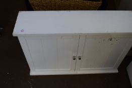 WHITE PAINTED MODERN MEDICINE CABINET, 64CM WIDE