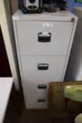 FOUR DRAWER GREY METAL FILING CABINET