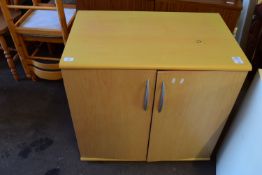 OFFICE BEECH FINISH SIDE CABINET, WIDTH APPROX 81CM