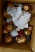 BOX OF CHRISTMAS DECORATIONS