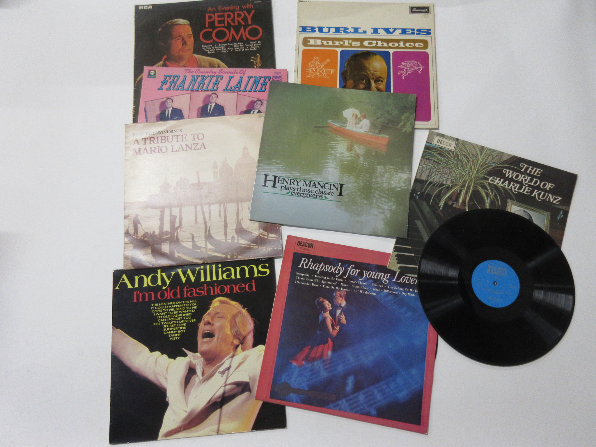 8 LPS including ANDY WILLIAMS: I'M OLD FASHIONED + THE COUNTRY SOUNDS OF FRANKIE LAINE + HENRY