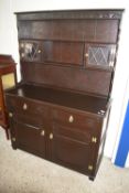 REPRODUCTION DARK WOOD DRESSER, WIDTH APPROX 125CM