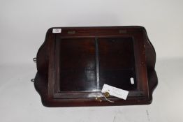 SMALL WOODEN GLAZED DISPLAY CABINET