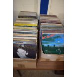 FIVE BOXES OF LPS, OVER 100 IN TOTAL, MAINLY POP MUSIC