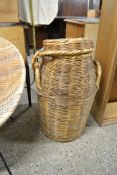 CLOTHES BASKET WITH LID, HEIGHT APPROX 62CM