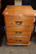 LATE 20TH CENTURY PINE BEDSIDE CHEST, WIDTH APPROX 46CM