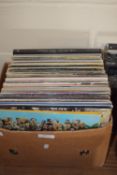 BOX CONTAINING LPS, MAINLY POP MUSIC INCLUDING BEATLES LONELY HEARTS CLUB BAND