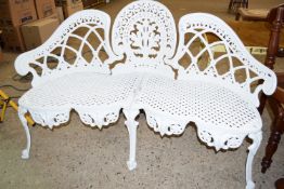 CAST METAL PAINTED GARDEN BENCH