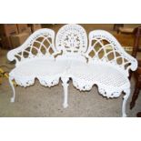 CAST METAL PAINTED GARDEN BENCH