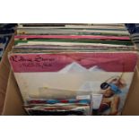 BOX CONTAINING MAINLY LPS INC ROLLING STONES, TINA TURNER ETC