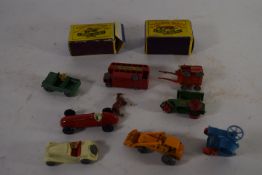 BOX CONTAINING SMALL DINKY TYPE TOYS
