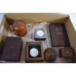BOX CONTAINING SMALL WOODEN BOXES, DISPLAY CASE, BOX WITH SILVER MOUNT